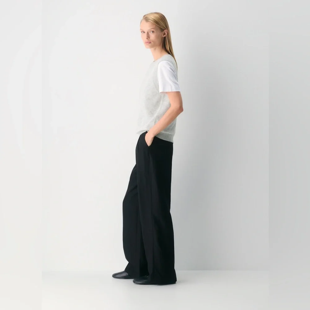 Aritzia x Wilfred The Effortless Pant- Linen High-waisted wide-leg linen pants